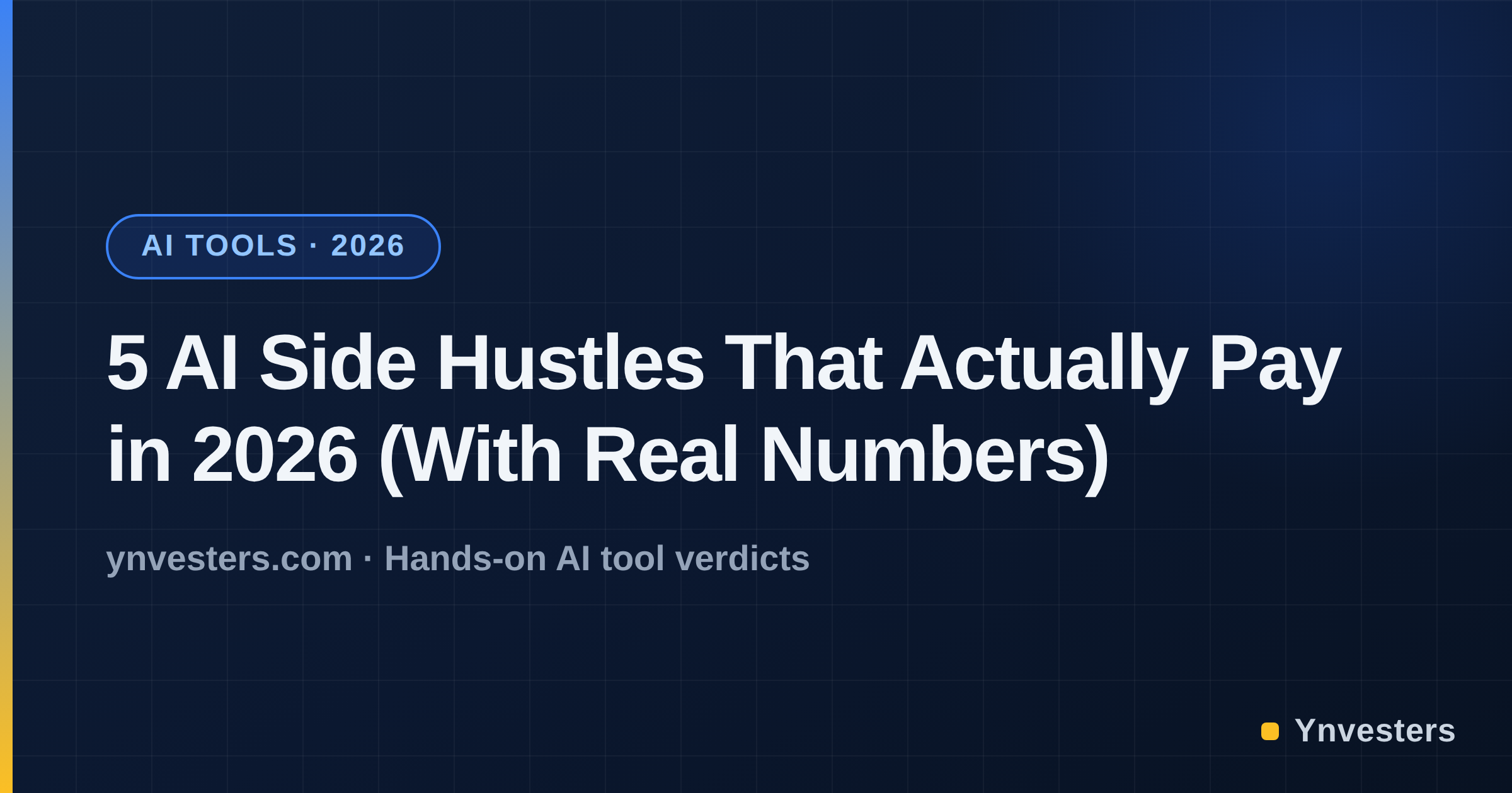 5 AI Side Hustles That Actually Pay in 2026 (With Real Numbers)