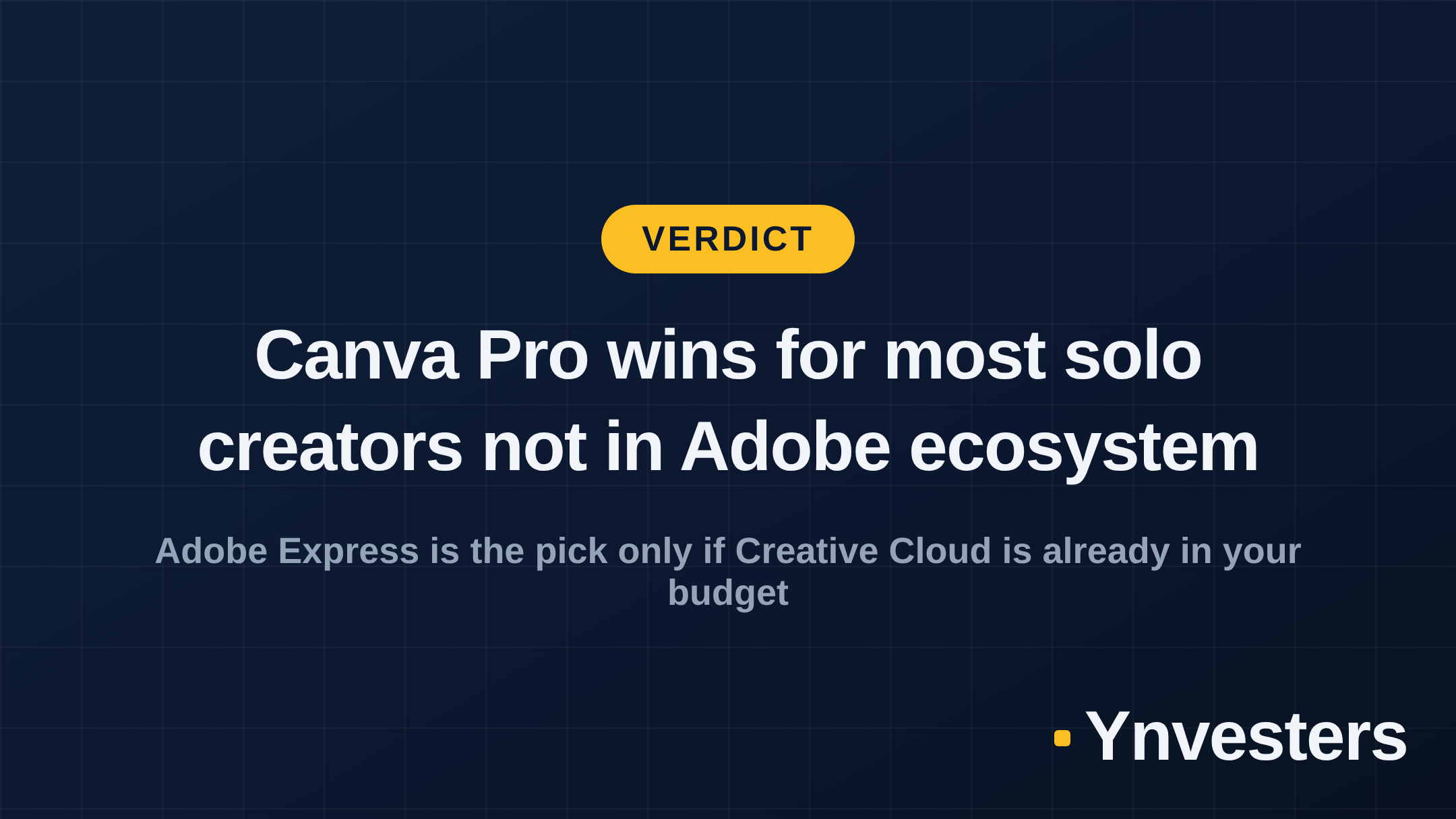 Verdict: Canva Pro wins for most solo creators not in Adobe ecosystem