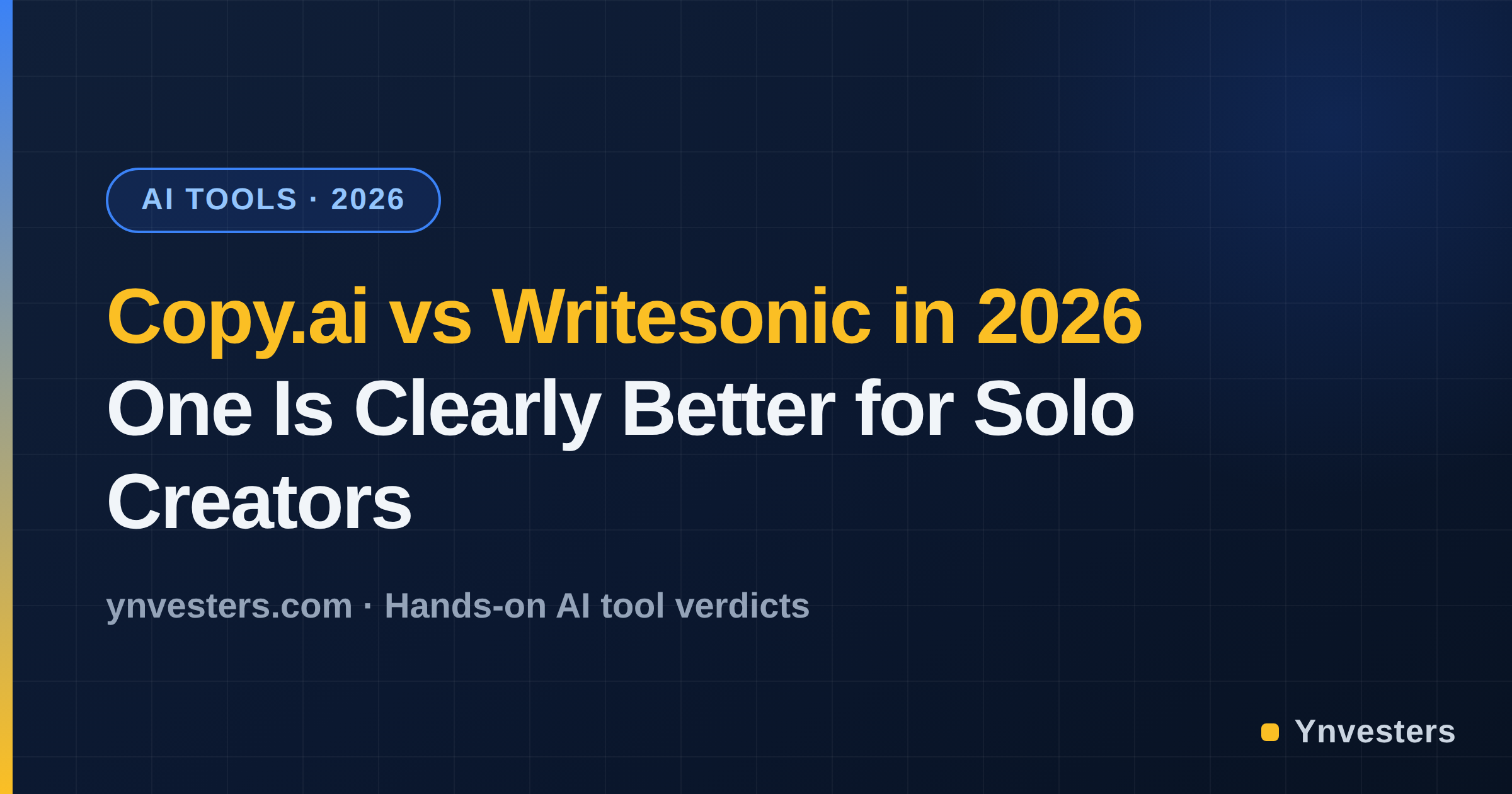 Copy.ai vs Writesonic in 2026: One Is Clearly Better for Solo Creators