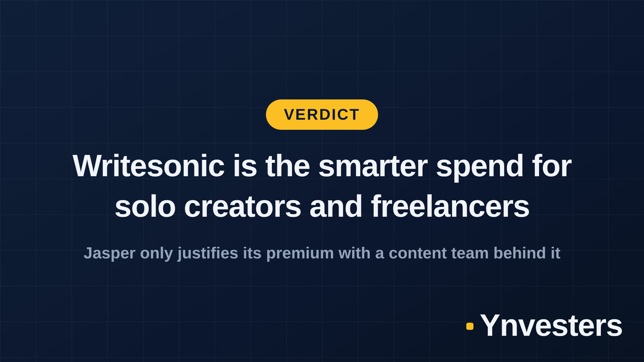 Verdict: Writesonic is the smarter spend for solo creators and freelancers