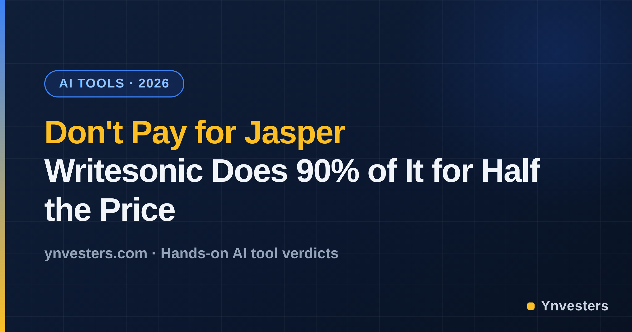 Don't Pay for Jasper: Writesonic Does 90% of It for Half the Price