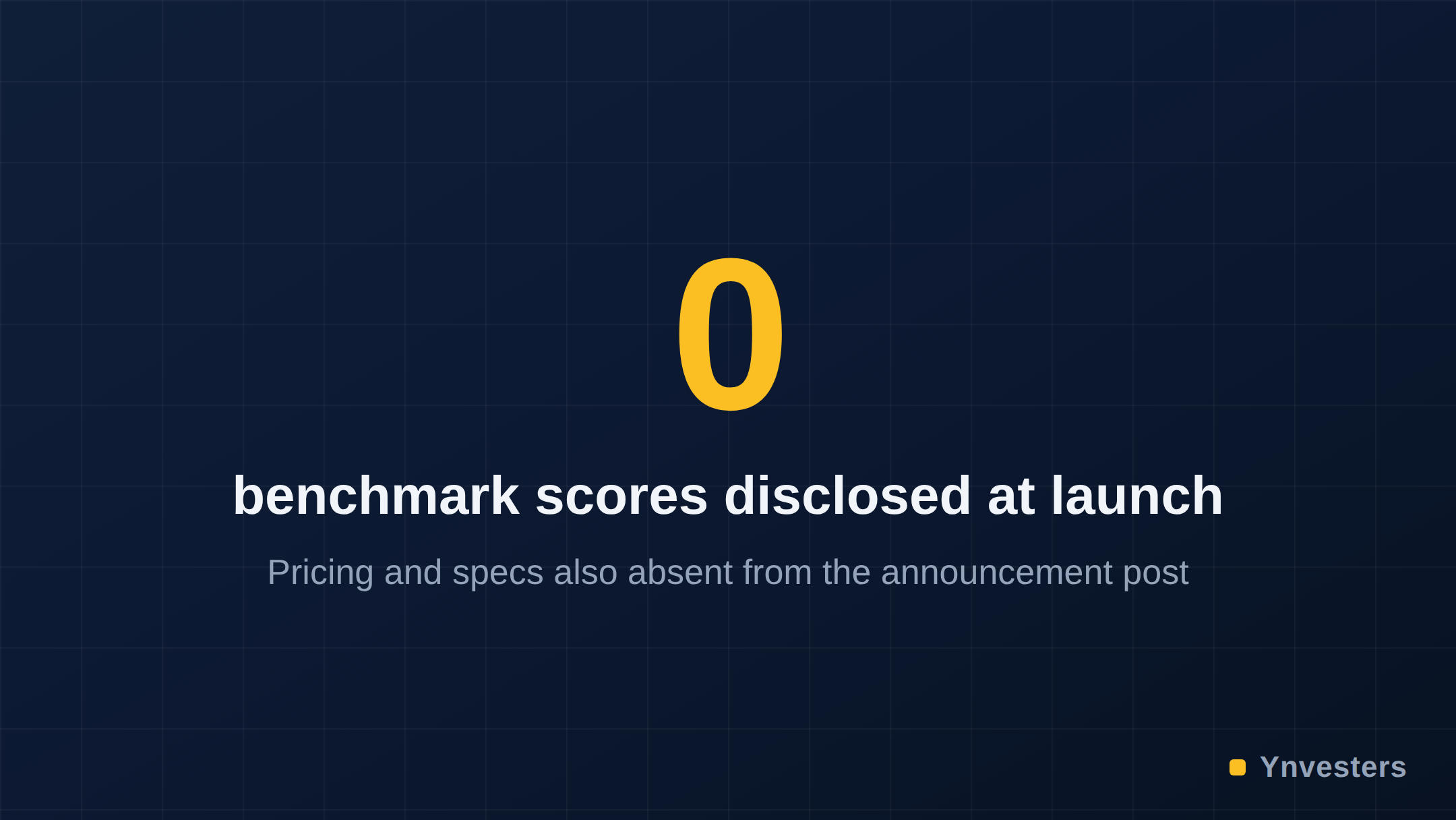 0 — benchmark scores disclosed at launch