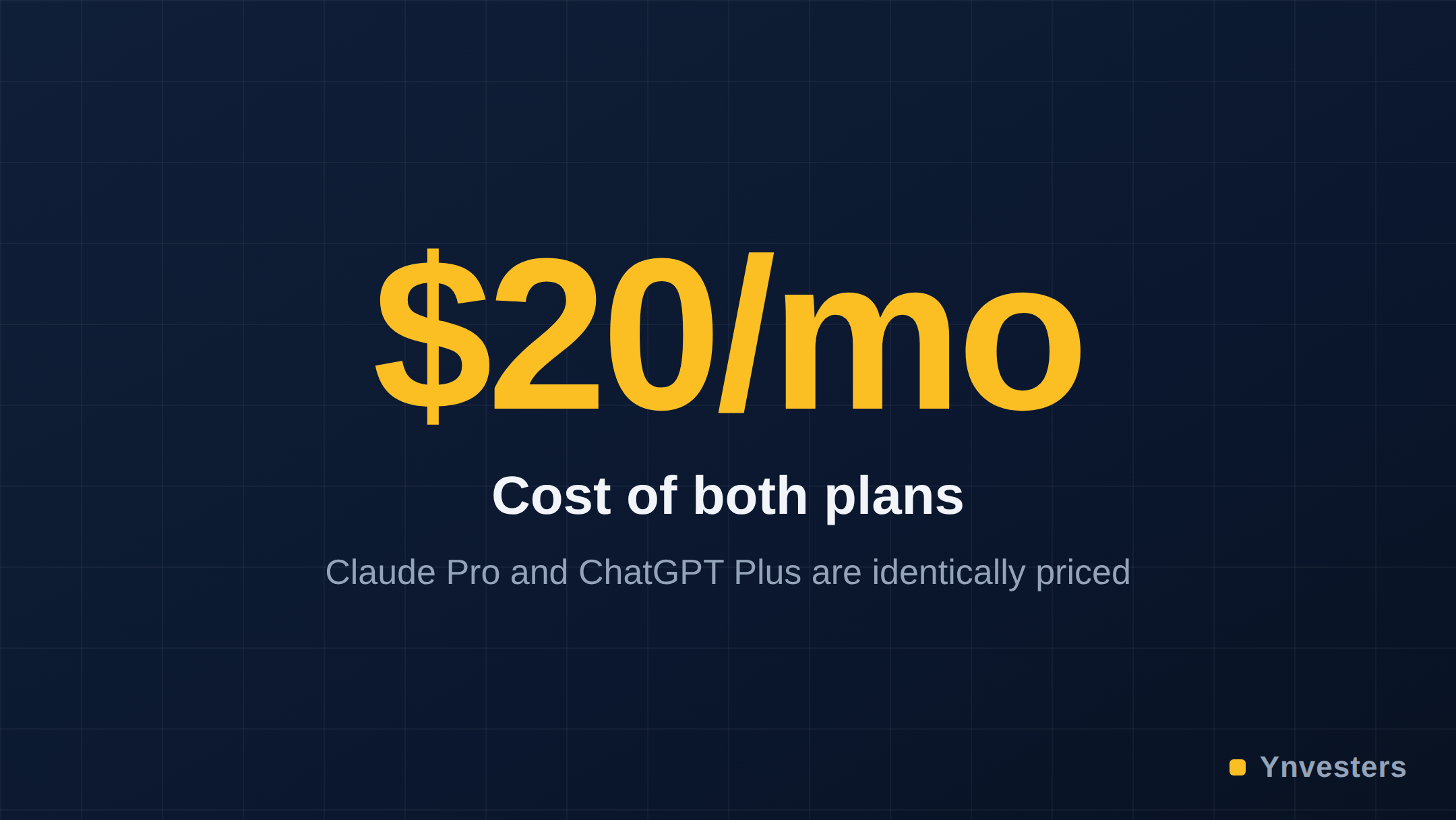 $20/mo — Cost of both plans