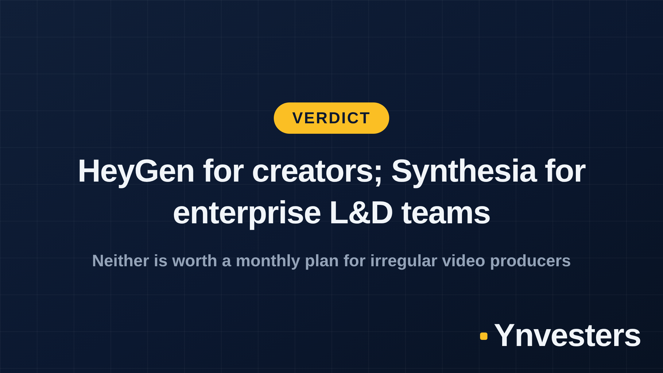Verdict: HeyGen for creators; Synthesia for enterprise L&D teams
