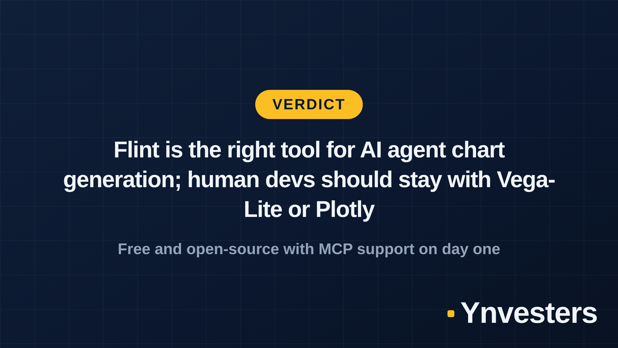 Verdict: Flint is the right tool for AI agent chart generation; human devs should stay with Vega-Lite or Plotly