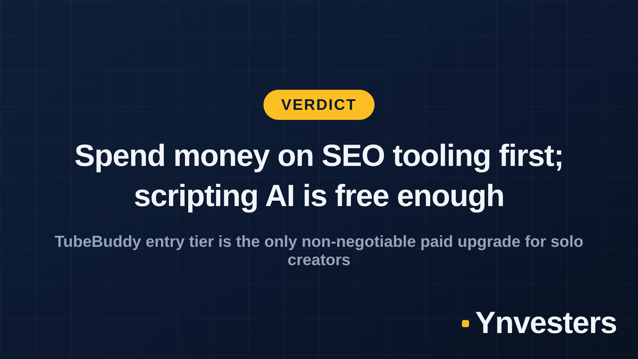 Verdict: Spend money on SEO tooling first; scripting AI is free enough