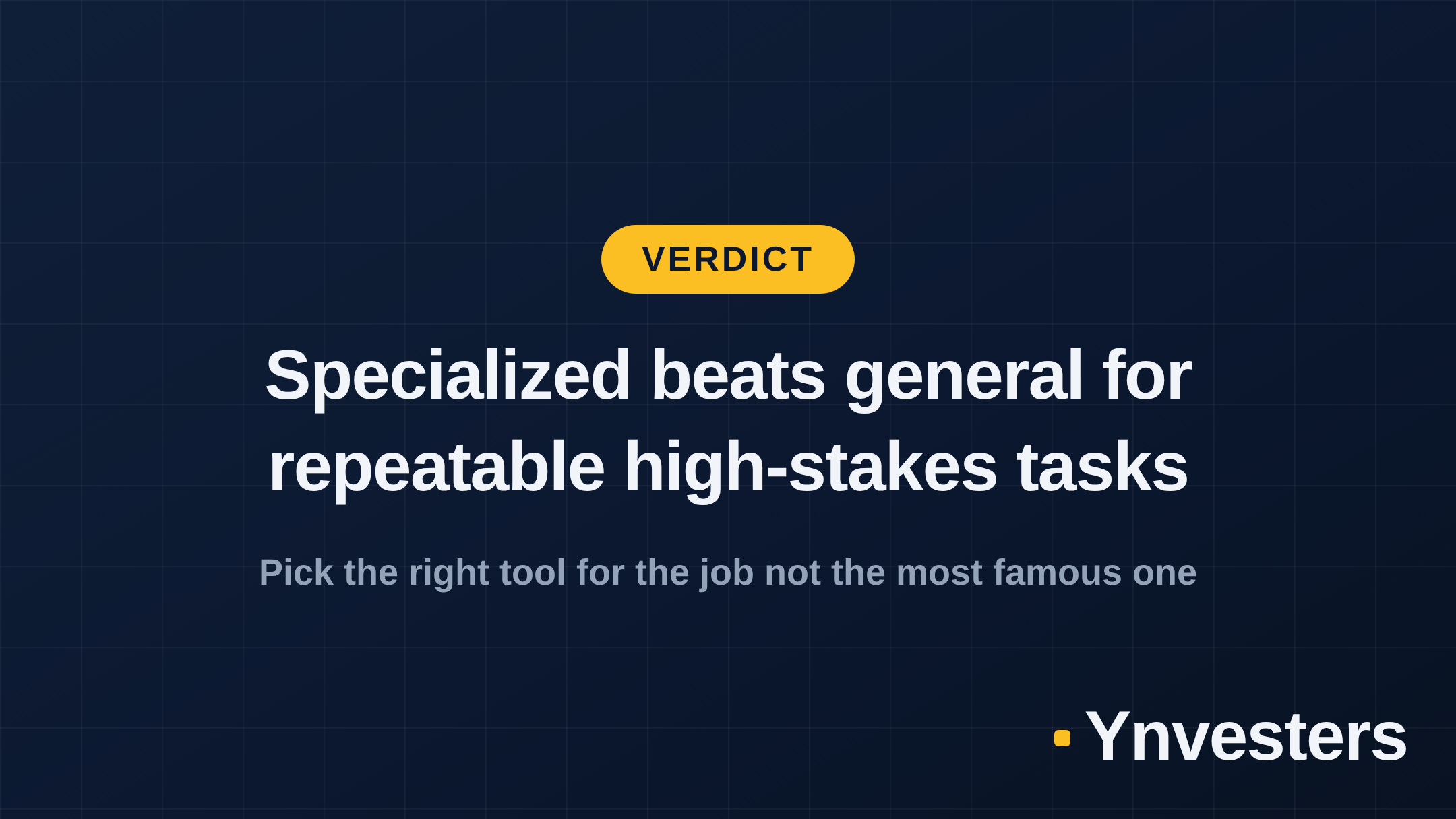 Verdict: Specialized beats general for repeatable high-stakes tasks