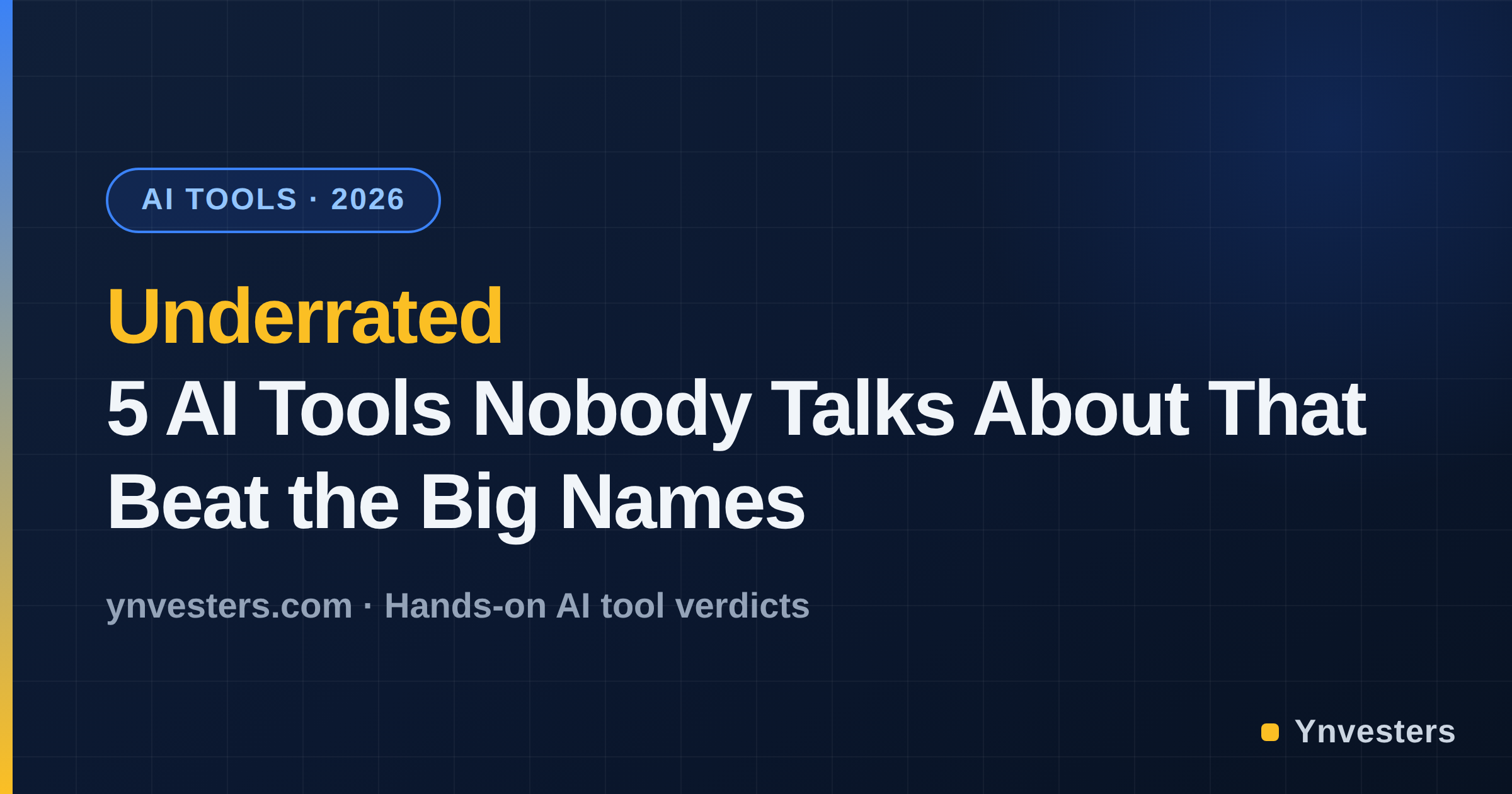 Underrated: 5 AI Tools Nobody Talks About That Beat the Big Names